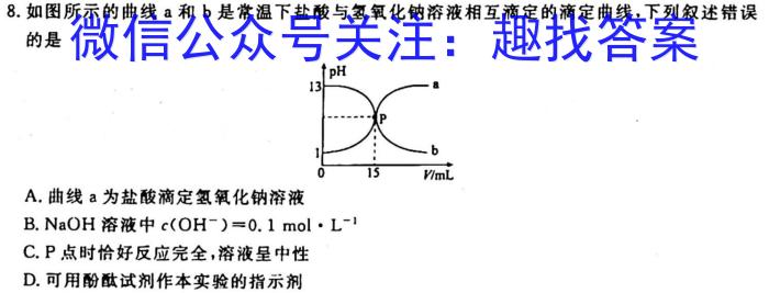 [泰安一模]山东省泰安市2022-2023学年高三一轮检测化学