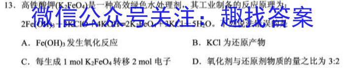 2023年湖南省高三年级高考冲刺试卷（二）化学