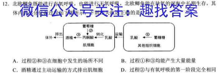 山西省2023届九年级阶段评估（E）【R-PGZX E SHX（五）生物