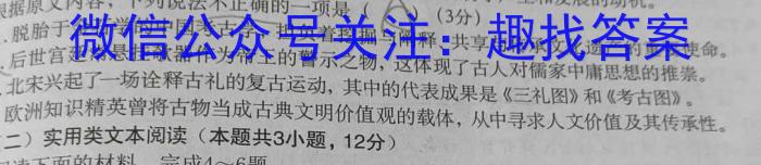 云南省红河州2023届高中毕业生第二次复习统一检测语文