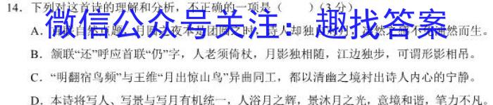 2024-2023江西省高一试卷3月联考(23-332A)语文