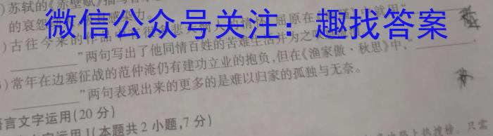 天一大联考2023年高考冲刺押题卷(四)4语文