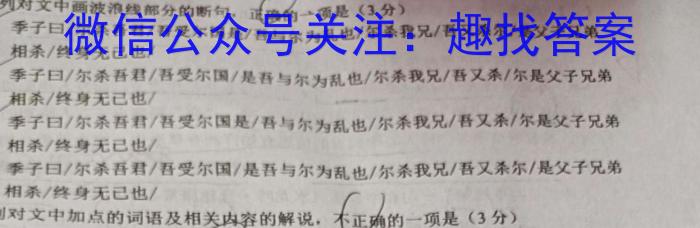 安徽2022~2023学年九年级联盟考试(23-CZ124c)语文