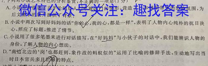 2023年陕西省九年级联盟卷（B卷）语文