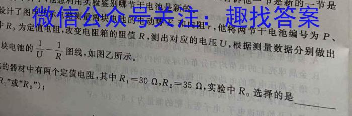 安徽2024~2023学年九年级联盟考试(23-CZ124c)q物理