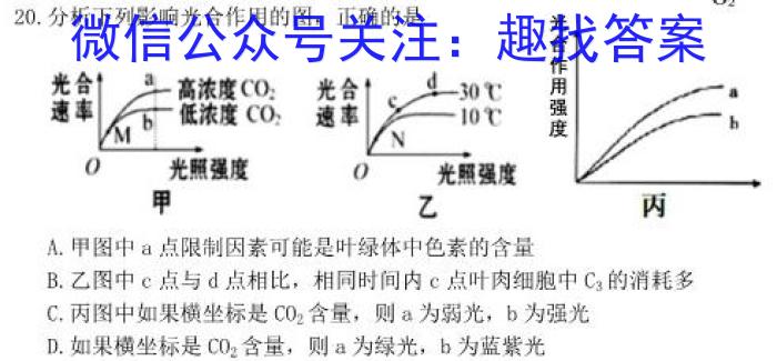 2023年新高考模拟冲刺卷(四)4生物试卷答案