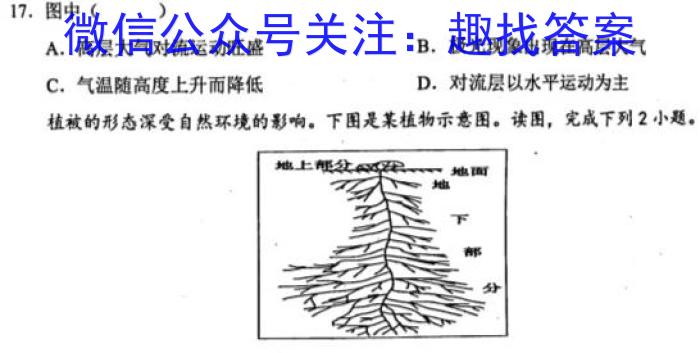 银川二中2022-2023学年第二学期高三年级模拟一s地理