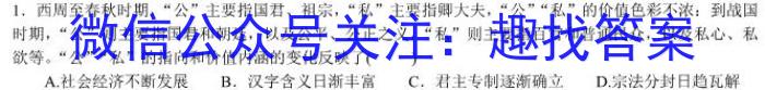 安徽第一卷·2023年中考安徽名校大联考试卷（一）B卷&政治