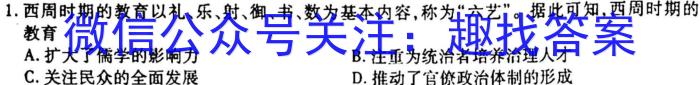 安徽2022~2023学年九年级联盟考试(23-CZ124c)历史