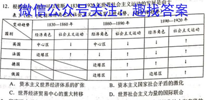 2023江西重点中学联盟高三第一次联考政治s