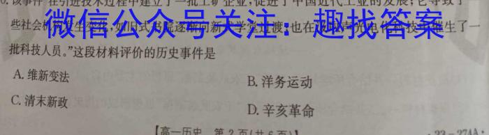 许昌济源洛阳平顶山2022-2023学年高三第三次质量检测历史