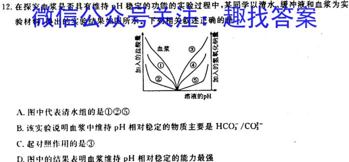 黑龙江省2025届高一年级上学期六校期末考试（23-232A）生物