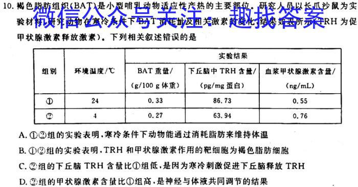 ［九江二模］九江市2023年第二次高考模拟统一考试生物