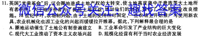 智慧上进2022-2023学年高三年级二轮复习阶段性检测历史