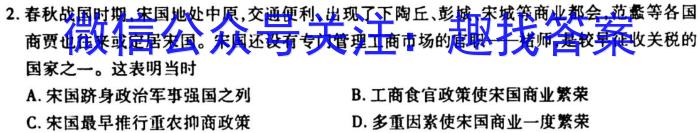 2023年辽宁省教研联盟高三第一次调研测试(3月)历史