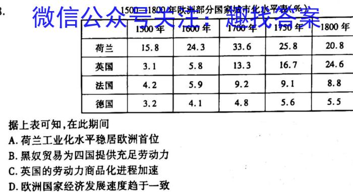 河北省2024-2023学年第二学期高一年级3月份月考(231470Z)&政治