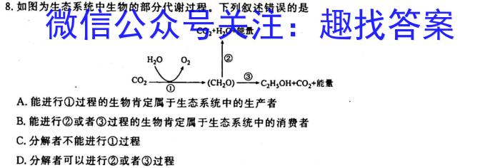 安徽省2023年名校之约·中考导向总复习模拟样卷（七）生物