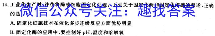 衡水金卷2024-2023学年度上学期高二五调考试(新教材·月考卷)生物