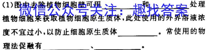 2023年新高考模拟冲刺卷(一)1生物