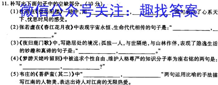 周至县2022-2023学年度高考第二次模拟考试语文