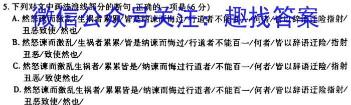 桂柳文化2023届高三桂柳鸿图信息冲刺金卷三四语文