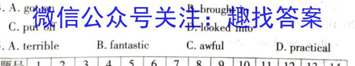 湖南省永州市2023年初中学业水平考试模拟试卷（一）英语