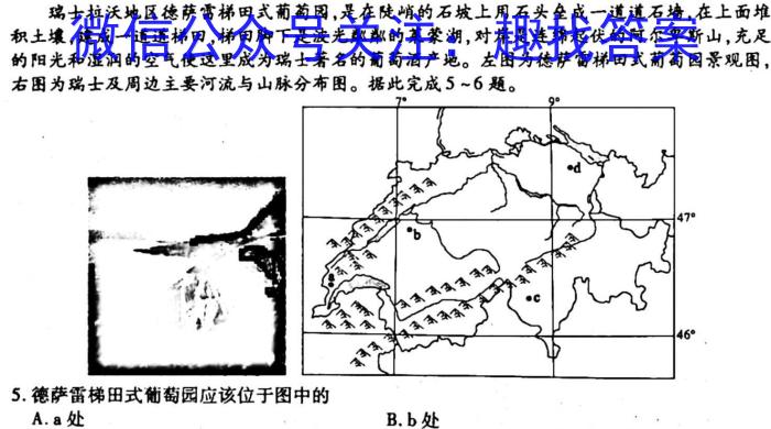 2023年河南省普通高中招生考试模拟试卷（二）s地理