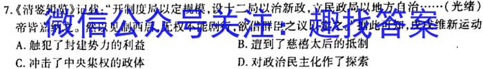 2023届名校之约·中考导向总复习模拟样卷(六)6历史