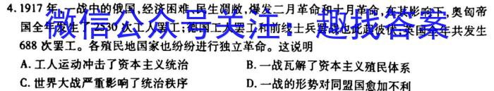 2023年普通高等学校招生全国统一考试样卷 新教材(一)1历史