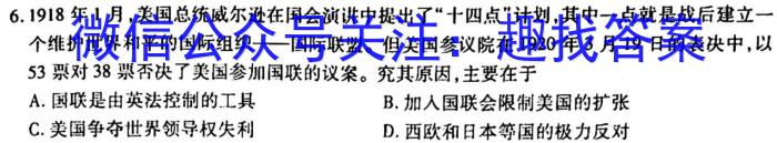 2023届安徽省皖北五校高三年级3月联考历史