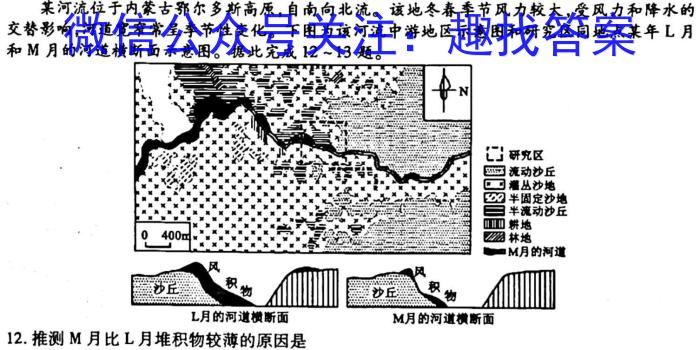 厚德诚品 湖南省2023高考冲刺试卷(四)4l地理