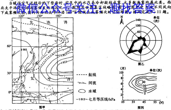 宝鸡教育联盟2022~2023学年度第二学期高二月考试卷(23448B)s地理