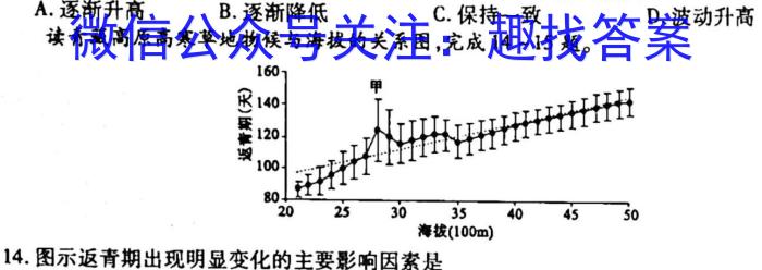 陕西省2024届七年级期末质量监测B（23-CZ53a）政治试卷d答案