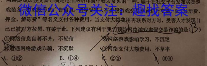 陕西省2022-2023学年九年级下学期第一次质量检测s地理