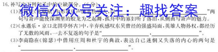 河北省2023届高三学生全过程纵向评价三语文