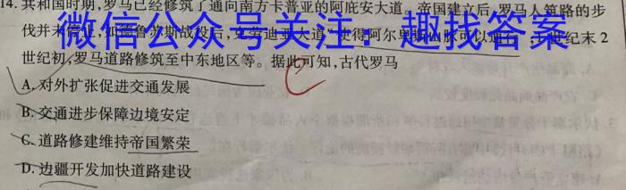 中考必刷卷·安徽省2023年安徽中考第一轮复习卷(三)3历史