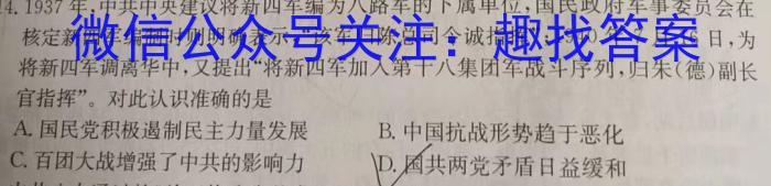 2023年河南省普通高中毕业班高考适应性测试历史