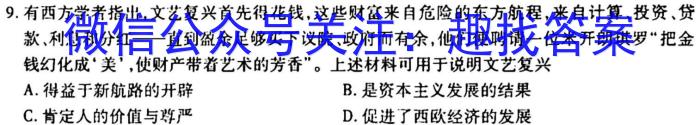 陕西省西安市莲湖区2023年高三第一次模拟考试历史