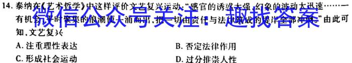 安徽省2024届芜湖市高二上学期期末学情检测（23-261B）历史