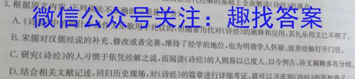 2023年湖南省普通高中学业水平合格性考试仿真试卷(专家版二)语文