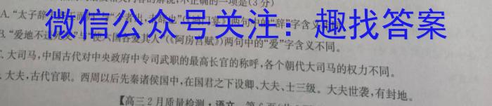 河南省焦作市2023届九年级下学期质量检测语文