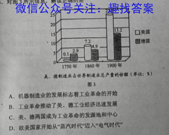 锦育教育·皖城联盟2022-2023学年九年级第一次联考（一模）历史