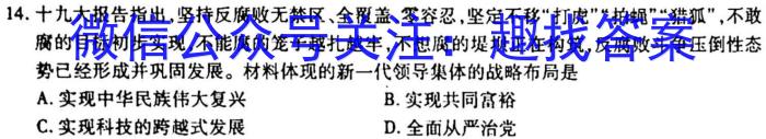 2023年普通高等学校招生全国统一考试仿真模拟卷(T8联盟)(五)5历史