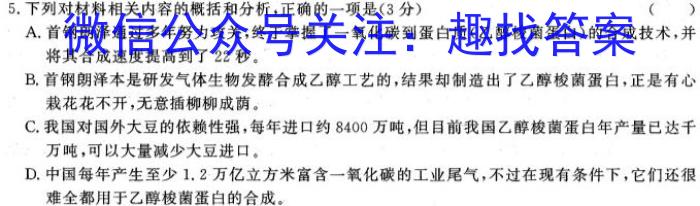 2023届九师联盟高三年级3月联考（新高考）语文