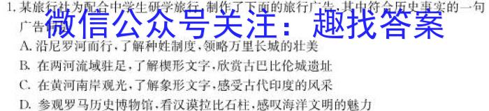 江淮名卷·2023年省城名校中考调研（二）历史