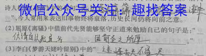 云南省巧家县2023年春季学期九年级第一次模拟监测卷语文