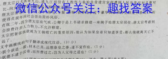 天一大联考 2023年高考全真冲刺卷(一)(二)语文