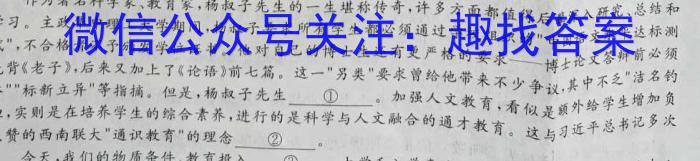 2023年安徽省高三训练试卷3月联考(23-351C)语文
