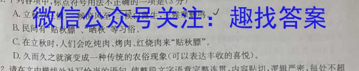 2023年湖南省普通高中学业水平合格性考试仿真试卷(专家版二)语文