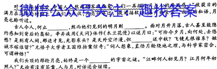 2022-023学年安徽省九年级下学期阶段性质量监测（六）语文